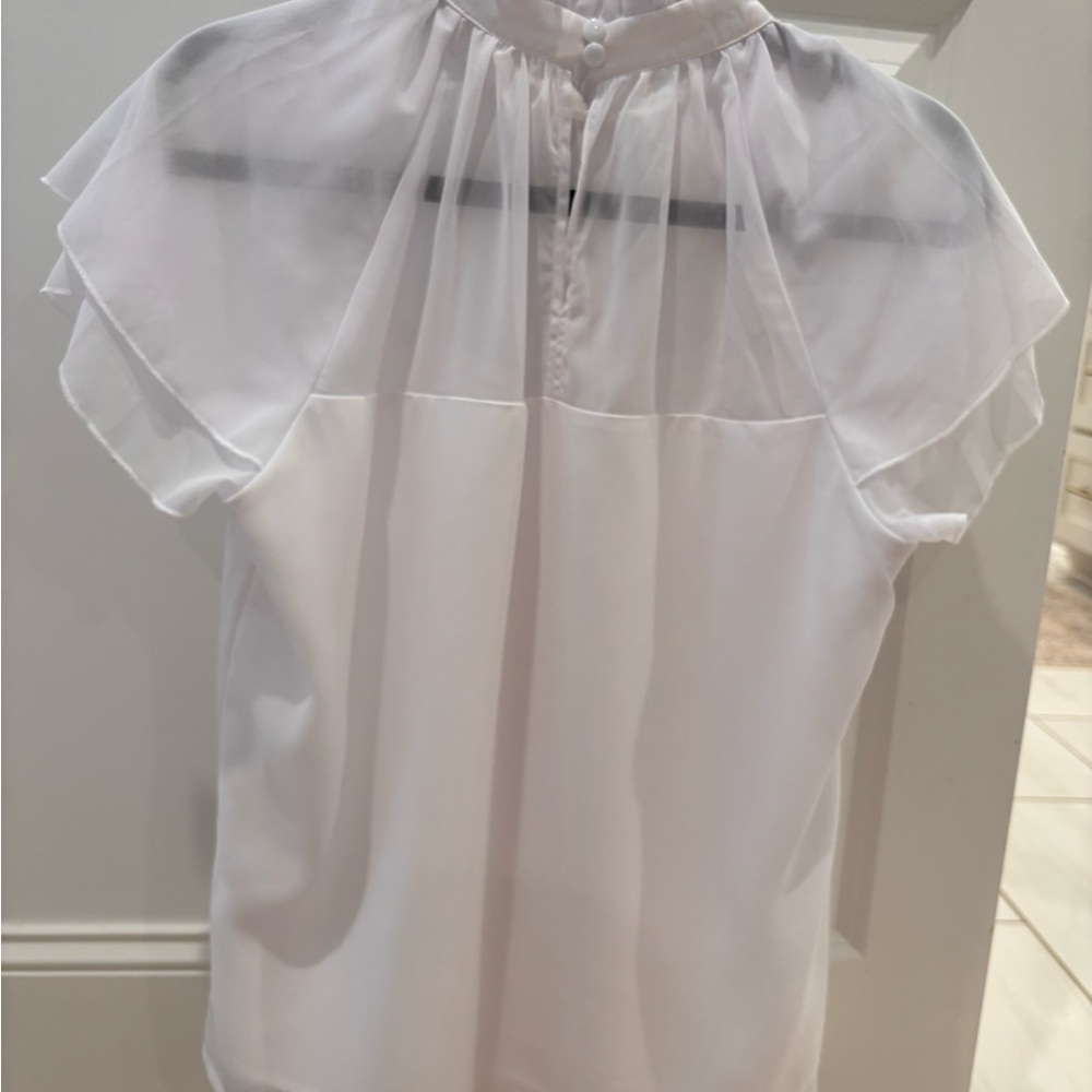 Elegant White Women's Top Size L - Picture 5 of 6